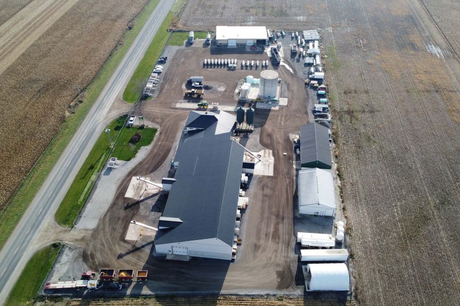 Overhead view of Fingal Farm Supply by Drone